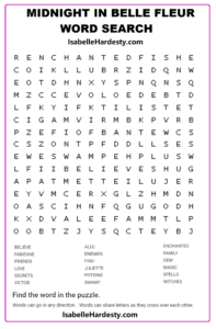 MIDNIGHT IN BELLE FLEUR WORD SEARCH - Isabelle Hardesty